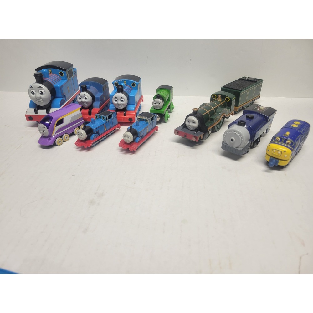 Thomas & Friends Chuggington Train Lot 10pc Wood Diecast Plastic Mixed Engines
